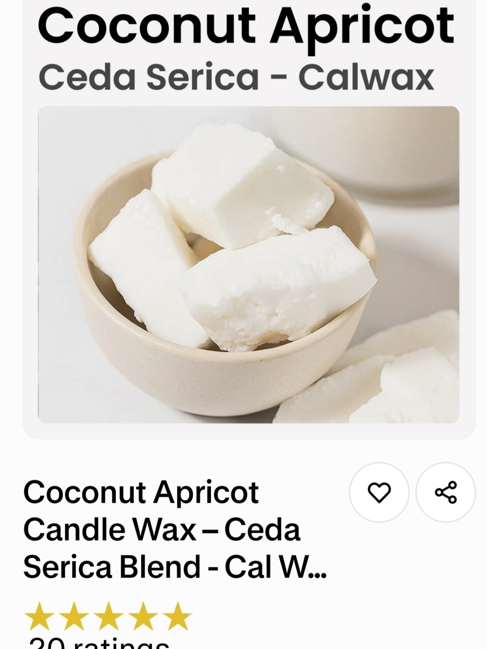 Coconut Apricot Candles